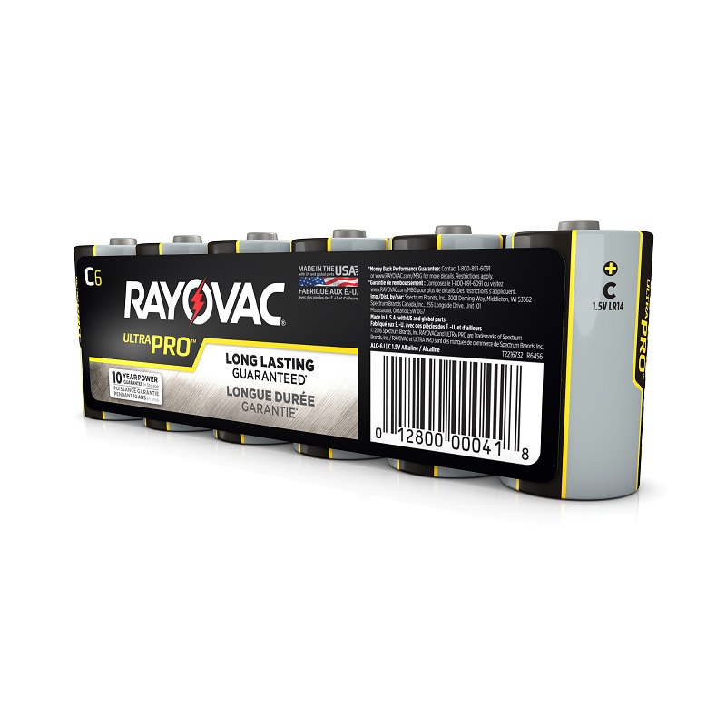 Rayovac Ultra Pro Alkaline C Batteries in a 6 pack